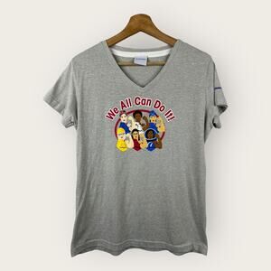 Boeing Womens Large We Can Do It Rosie Riveter Short Sleeve Graphic T-Shirt Gray